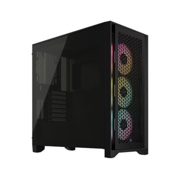Corsair | Tempered Glass PC Case | iCUE 4000D RGB AIRFLOW | Side window | Black | Mid-Tower | Power supply included No Sort