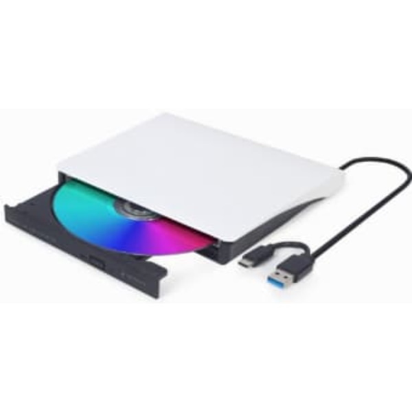 Ārējais diskdzinis Gembird External USB DVD drive White Sort, Hvid