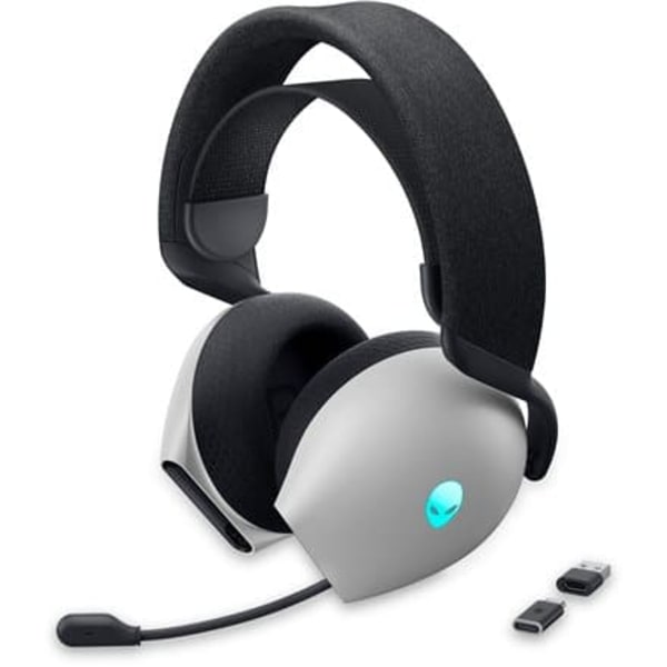 DELL AW720H/ Alienware Dual-Mode Wireless Gaming Headset/ bezdrátová sluchátka s mikrofonem/ stříbrné
