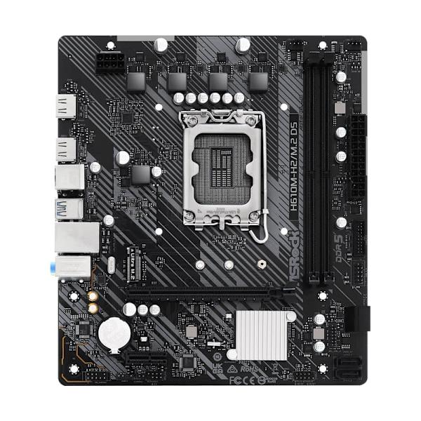 ASROCK MB Desktop H610M-H2/M.2, S1700, 2x DDR5, 1x PCIe 4.0 x16, 1x PCIe 3.0 x1, 1x SSD Ultra M.2 PCIe, 4x SATA3 6.0Gb/s, 4x USB 3.2, 6x USB 2.0, 1x V