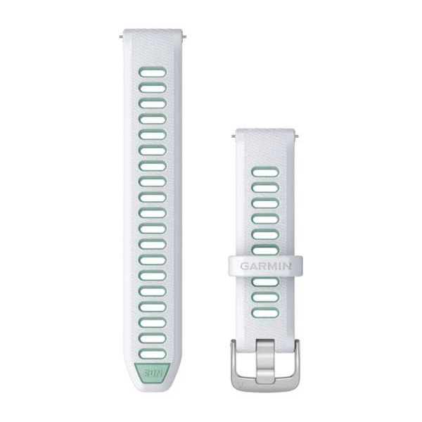 Garmin Forerunner 265S watch band, Whitestone/Tidal Blue, 18 mm