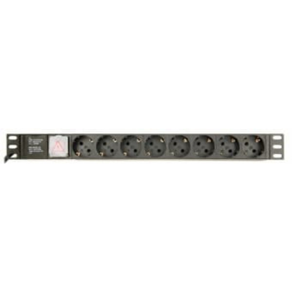 Gembird EG-PDU-014-C14 power distribution unit (PDU) 8 AC outlet(s) 1U Black musta