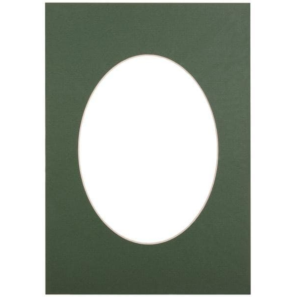 Passepartout 30x40, green oval