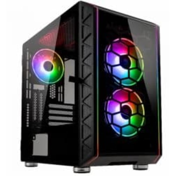 Kolink Citadel Glass SE Micro Tower Black Sort
