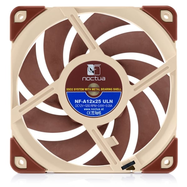 Noctua NF A12x25 ULN Computer case Fan 12 cm Beige, Red