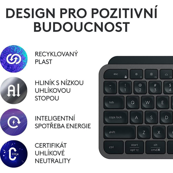 Logitech MX Keys S Advanced Wireless Illuminated Keyboard - CZ/SK - GRAPHITE grafit