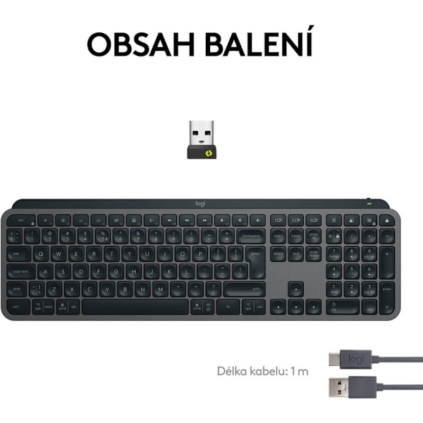 Logitech MX Keys S Advanced Wireless Illuminated Keyboard - CZ/SK - GRAPHITE