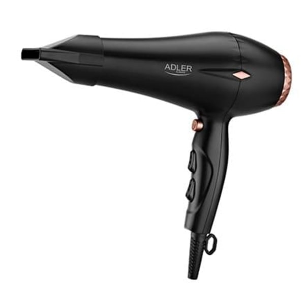 Adler | Hair Dryer | AD 2244 | 2000 W | Number of temperature settings 3 | Ionic function | Diffuser nozzle | Black Sort, Bronse