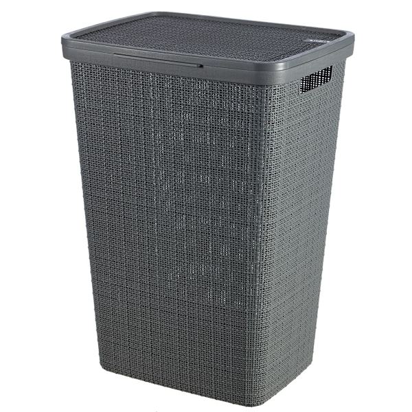Curver laundry basket JUTE 58L Dark grey