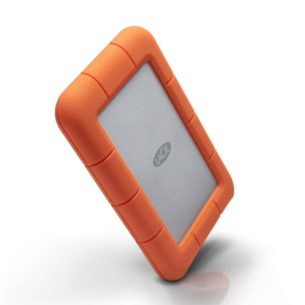 HDD extern LACIE 1 TB, Rugged mini, 2.5 inch, USB 3.0, portocaliu/ argintiu, "LAC301558" (timbru verde 0.8 lei)
