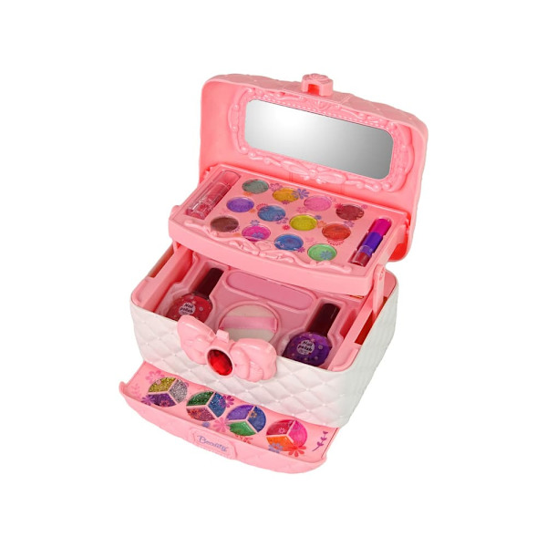 Beauty Box Set Eyeshadows Nail Polishes Pink White