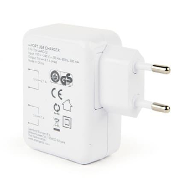 Energenie 4-port Universal USB 3.1A White