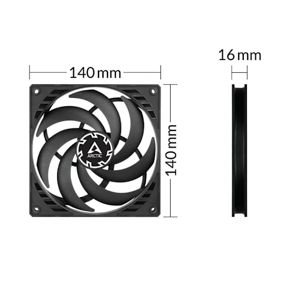Arctic P14 SLIM PWM PST Fan 4-pin / 140mm