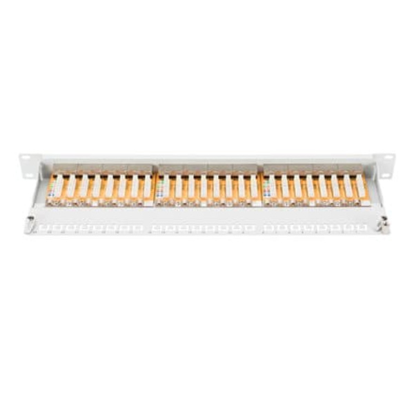 Digitus | Patch Panel | DN-91624S | White | Category: CAT 6; Ports: 24 x RJ45; Retention strength: 7.7 kg; Insertion force: 30N max | 48.2 x 4.4 x 10.