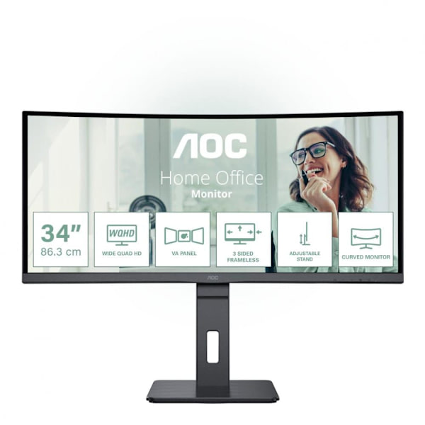 AOC 34"" CU34P3CV | 3440x1440 | VA | Curved | 4ms | 100Hz | 3years