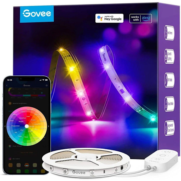 Govee RGBIC Wi-Fi + Bluetooth LED Strip Lights With Protective Coating Smart strip light Wi-Fi/Bluetooth