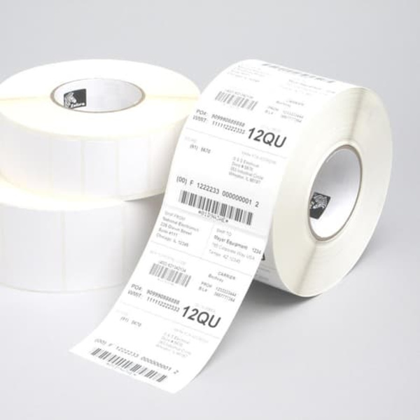 Label, Paper, 76x38mm; Thermal Transfer, Z-Perform 1000T, Uncoated, Permanent Adhesive, 76mm Core