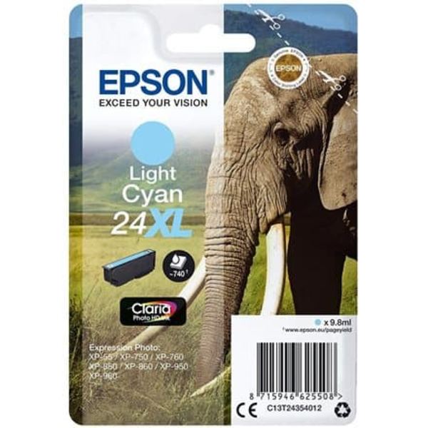 Epson inkoustová náplň/ T2435/ Singlepack 24XL Claria Photo HD Ink/ Světlá Modrá
