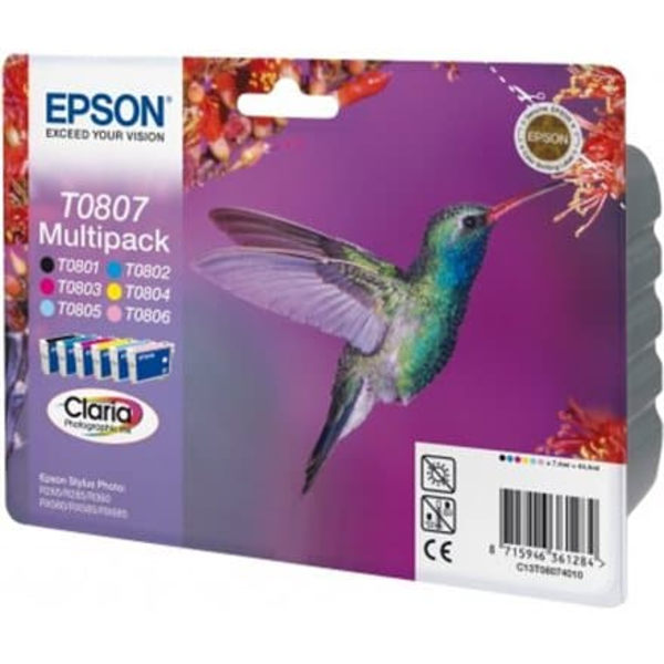 Epson inkoustové náplně - MULTIPACK/ C13T080740/ R265/ R360/ RX560/ 6 barev
