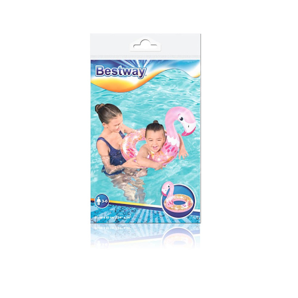 Plaukimo Ratas Bestway Flamingo 61cm