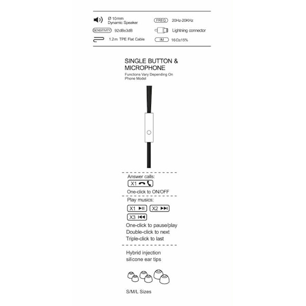 Swissten sluchátka earbuds dynamic lightning ys500 černá
