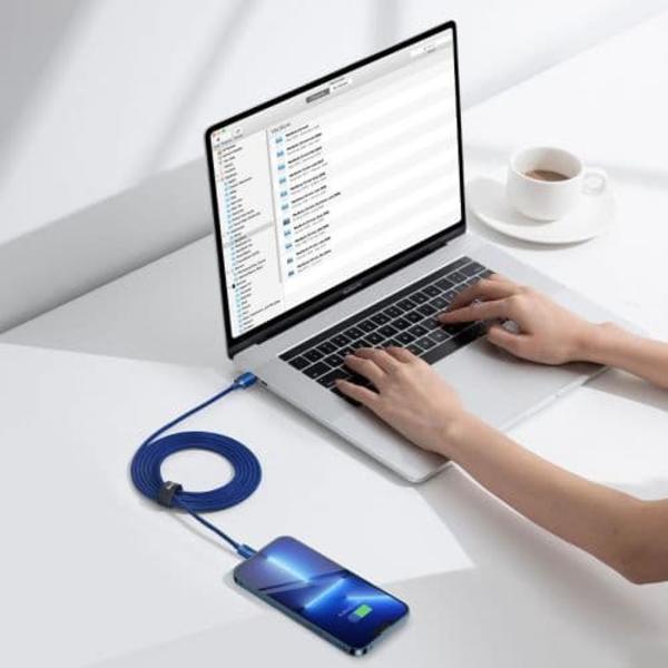 Baseus Crystal Shine cable USB-C to Lightning, 20W, PD, 2m (blue)