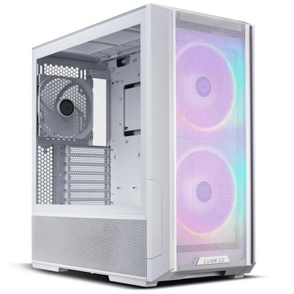 Case|LIAN LI|LANCOOL 216RW WHITE|MidiTower|Case product features Transparent panel|ATX|EATX|MicroATX|MiniITX|Colour White|G99.LAN216RW.00 Transparent, Hvid