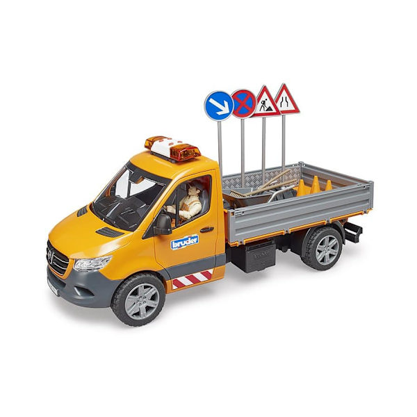 BRUDER MB Sprinter municipal vehicle including light and sound module, driver and accessories, 02677