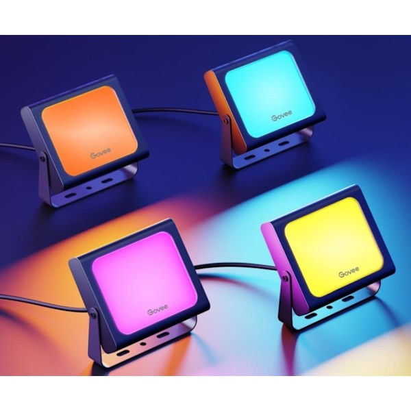 Govee H7060; LED floodlights; RGBICWW, IP65, Bluetooth, Wi-Fi