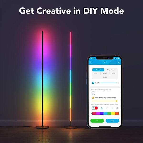Govee LED Floor Lamp Smart floor lighting Wi-Fi/Bluetooth