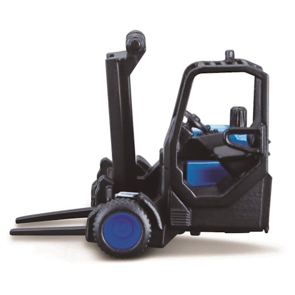 BBURAGO 1:43 lorry mounted forklift, with 1 pallet, 1 basket, 18-31479