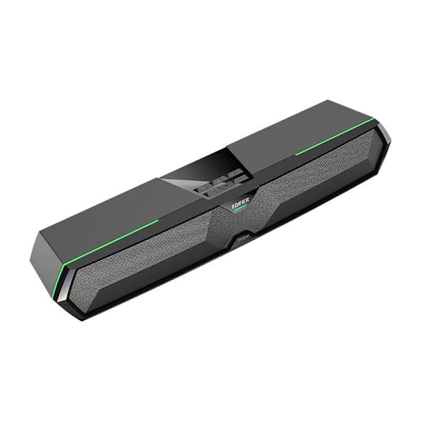 BOXE EDIFIER Gaming desktop, RMS: 5W (2.5W + 2.5W), Bluetooth 5.3, USB-A, RGB, sound card/ mic, dim. 485x70x80mm, black, "MG300-BK"  (timbru verde 0.8