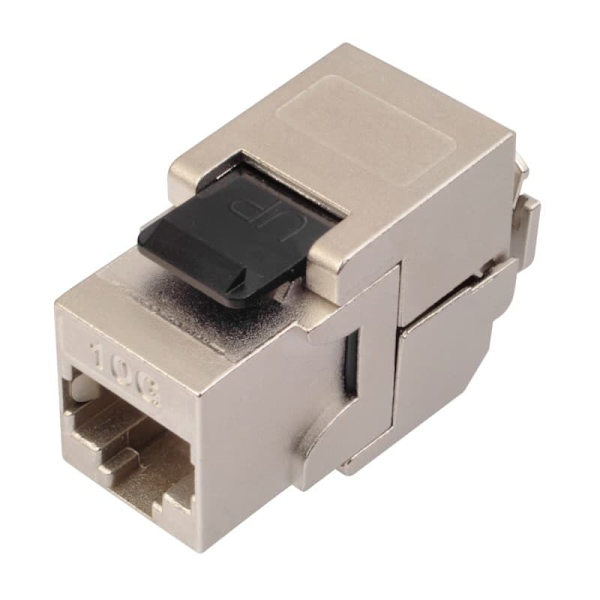 SOLARIX SXKJ-10G-STP-BK-SA 10G keystone CAT6A STP RJ45 black self-tapping 1pcs (P)