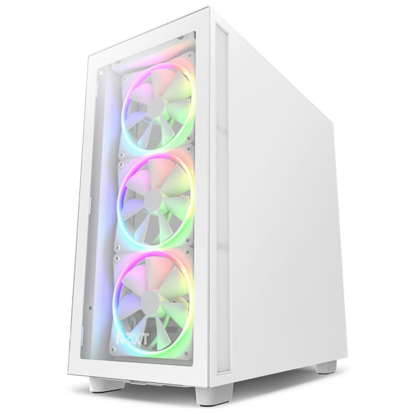 NZXT H7 Elite RGB Mid Tower Case, White