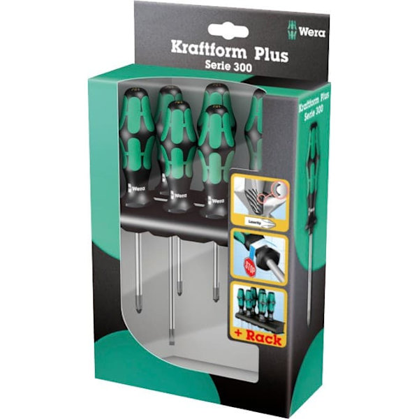 Wera 335/350/355/6 Kraftform Plus Set Standard screwdriver