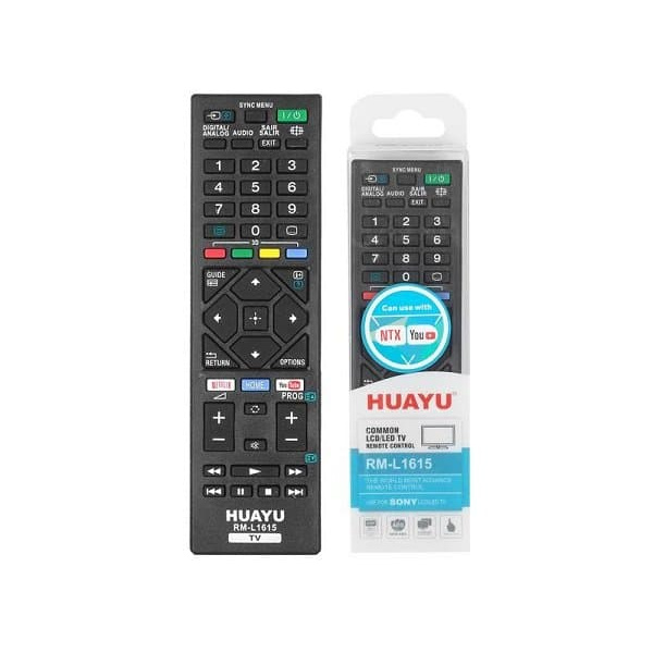 HQ LXH1615 TV remote control SONY LCD / LED / Netflix RM-L1615  / Black