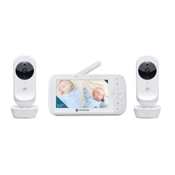 Motorola | Video Baby Monitor - Two camera pack | VM35-2 5.0" | 5.0" diagonal color screen; 5 x preloaded lullabies; Two-way talk; Room temperature mo