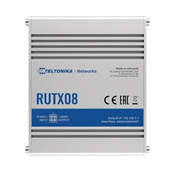 Teltonika RUTX08 wired router Gigabit Ethernet Stainless steel