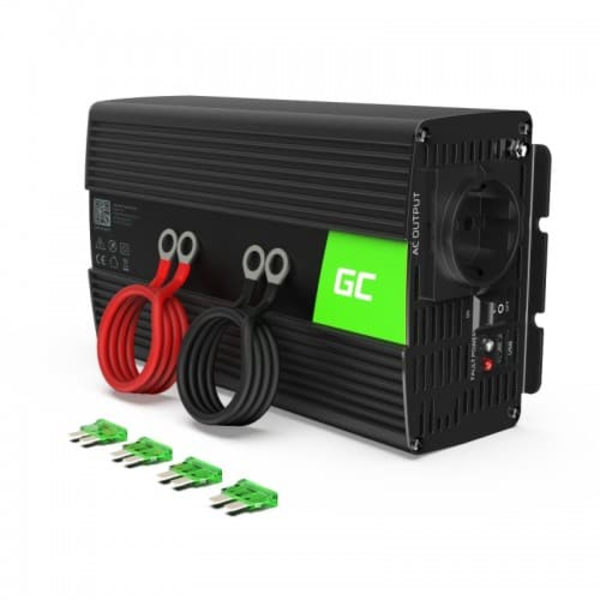 Green Cell INV08 power adapter/inverter Outdoor 1000 W Black Sort