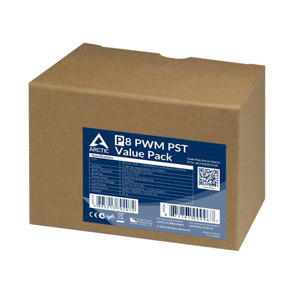 Arctic P8 PWM PST Fan 4-pin / 80mm / 5pcs.