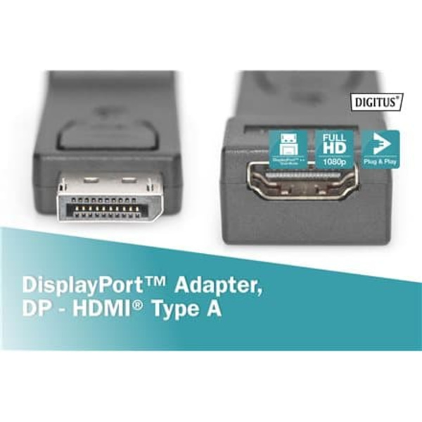 Digitus | DisplayPort to HDMI adapter | HDMI | DisplayPort | DP to HDMI