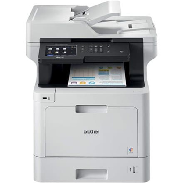 Brother MFC-L8900CDW | Laser | Colour | Multifunctional Printer | A4 | Wi-Fi | White Sort, Grå