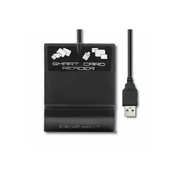 Qoltec 50636 Intelligent Smart ID chip card reader SCR-0636 | USB type C