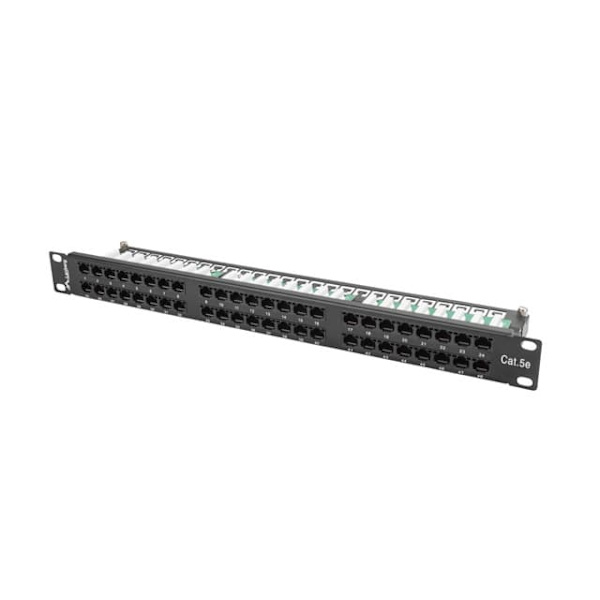 Lanberg PPU5-1048-B patch panel 1U Sort
