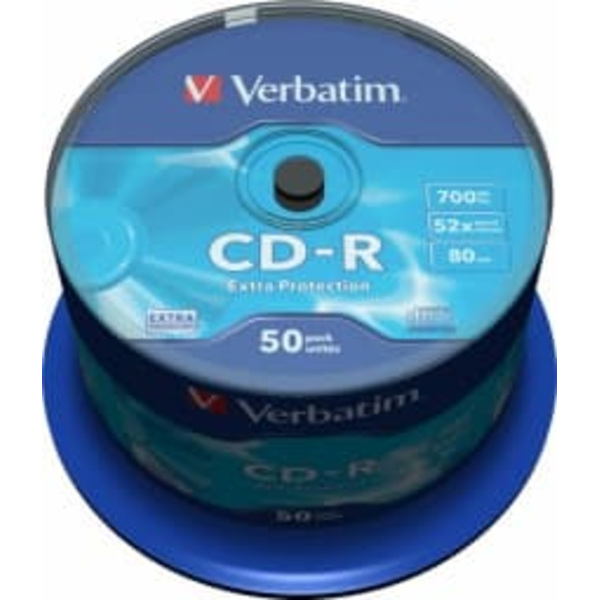 Matricas CD-R Verbatim 700MB 1x-52x Extra Protection 50 Pack Spindle