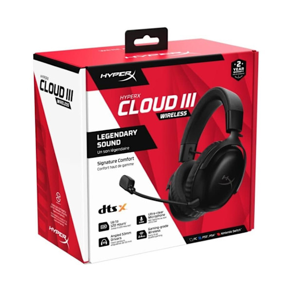 HyperX Cloud III Wireless Black Wireless Headsets