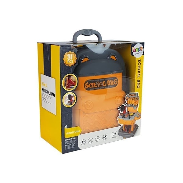 Tool Set Backpack Workshop Orange and Grey