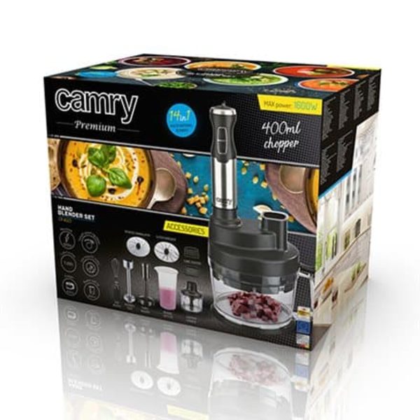 Camry | Blender | CR 4623 | Hand Blender | 1600 W | Number of speeds Variable | Turbo mode | Chopper | Ice crushing | Black