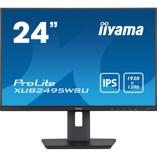 iiyama ProLite XUB2495WSU-B5 computer monitor 61.2 cm (24.1") 1920 x 1200 pixels WUXGA LCD Black Sort