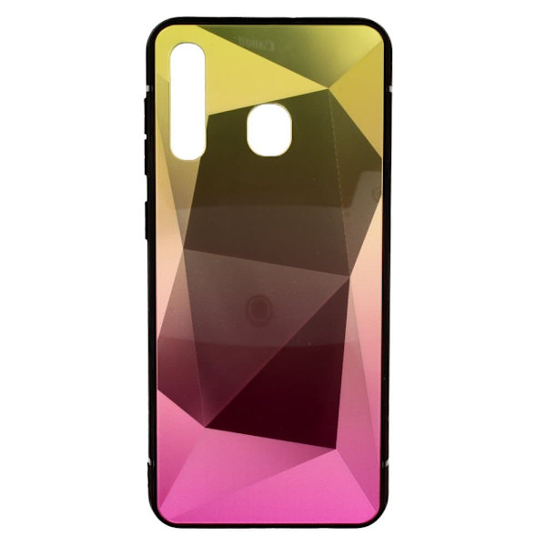 Mocco Stone Ombre Back Case Silicone Case With gradient Color For Samsung A705 Galaxy A70 Yellow - Pink